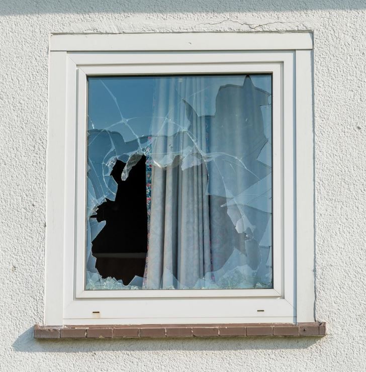 Broken Glass Window