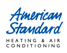 American Standard logo: Blue cursive text
