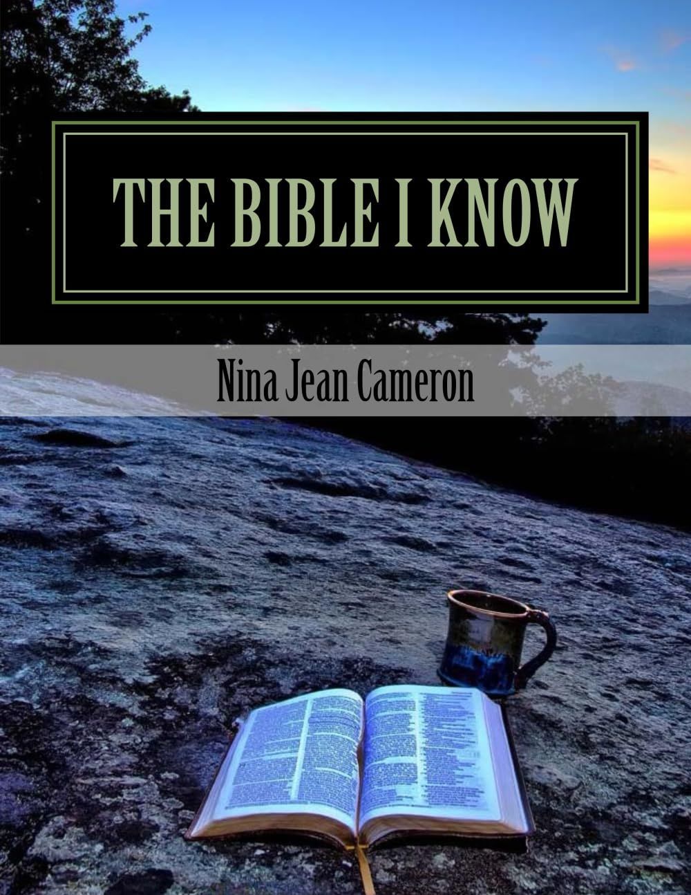 A book titled “THE BIBLE I KNOW” lying at an angle on a white background.