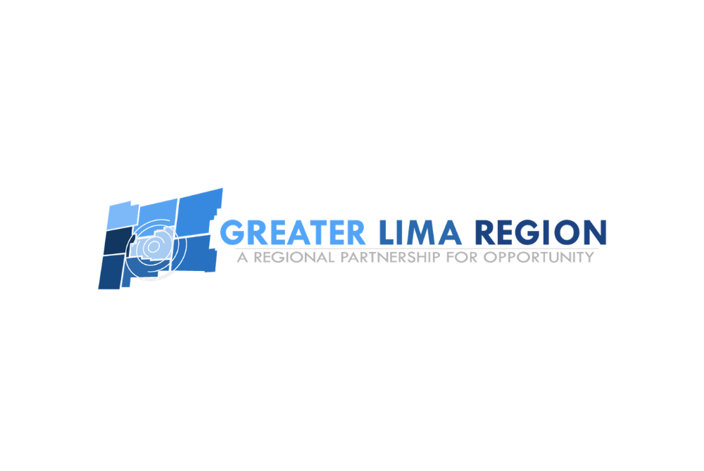 Greater Lima Region logo in blue with tagline “A Regional Partnership for Opportunity”