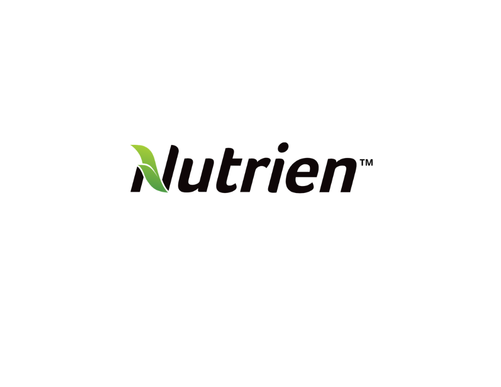 Nutrien logo in black and green on a white background