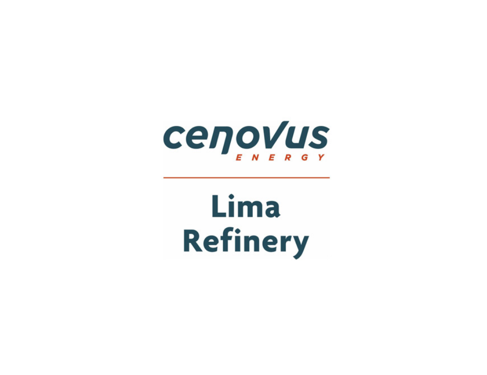 Cenovus Energy logo above the words “Lima Refinery” on a white background