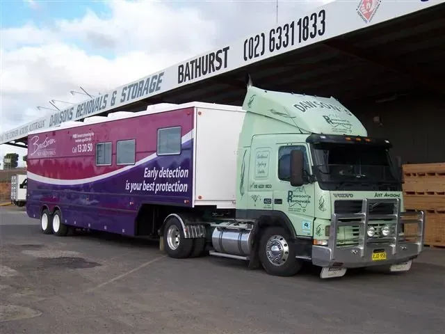 A Mobile Cancer Screening Truck in Bathurst — Dawson's Removals In Kelso, NSW