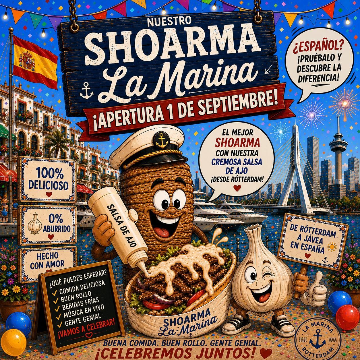 Abrimos Shoarma La Marina en Jávea el 1 de septiembre.