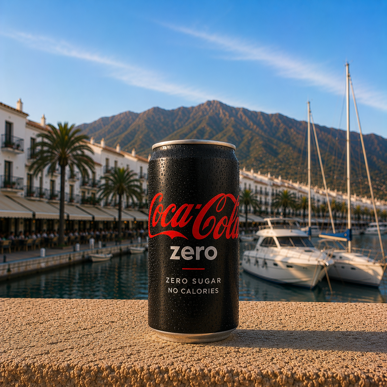 Can of Coca Cola zero - menu Shoarma la Marina