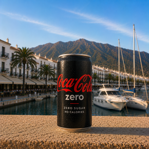 Can of Coca Cola zero  - menu Shoarma la Marina