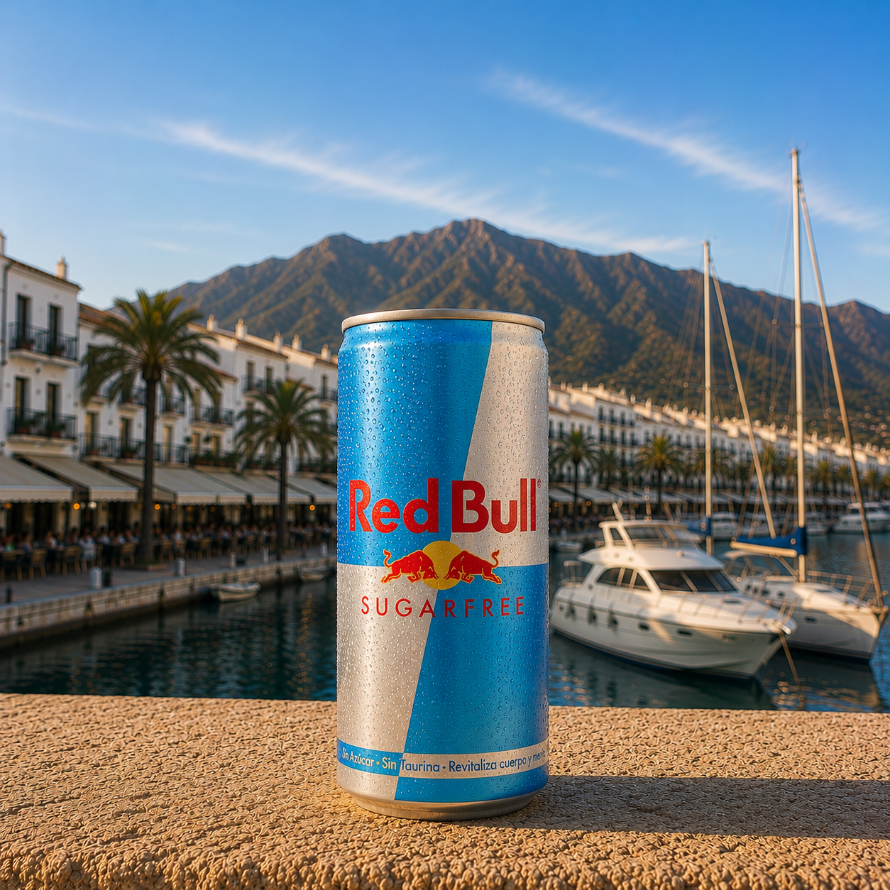 Can of Red Bull Sugar Free - menu - Shoarma la Marina