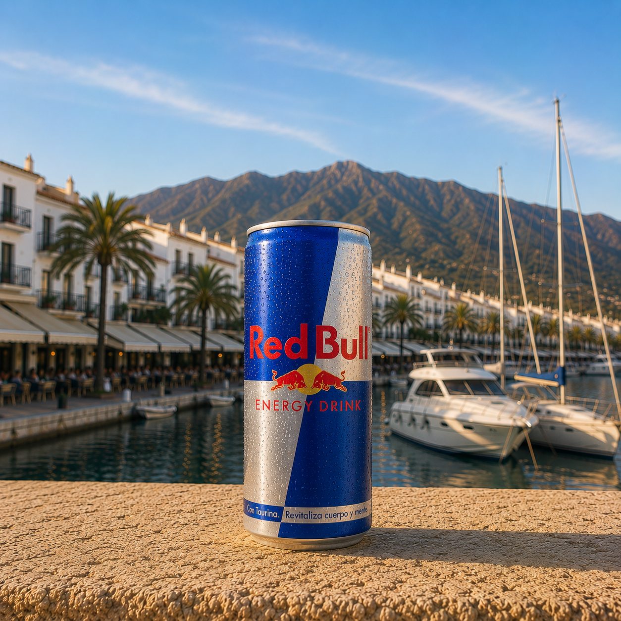 Can of Red Bull - menu - shoarma la Marina