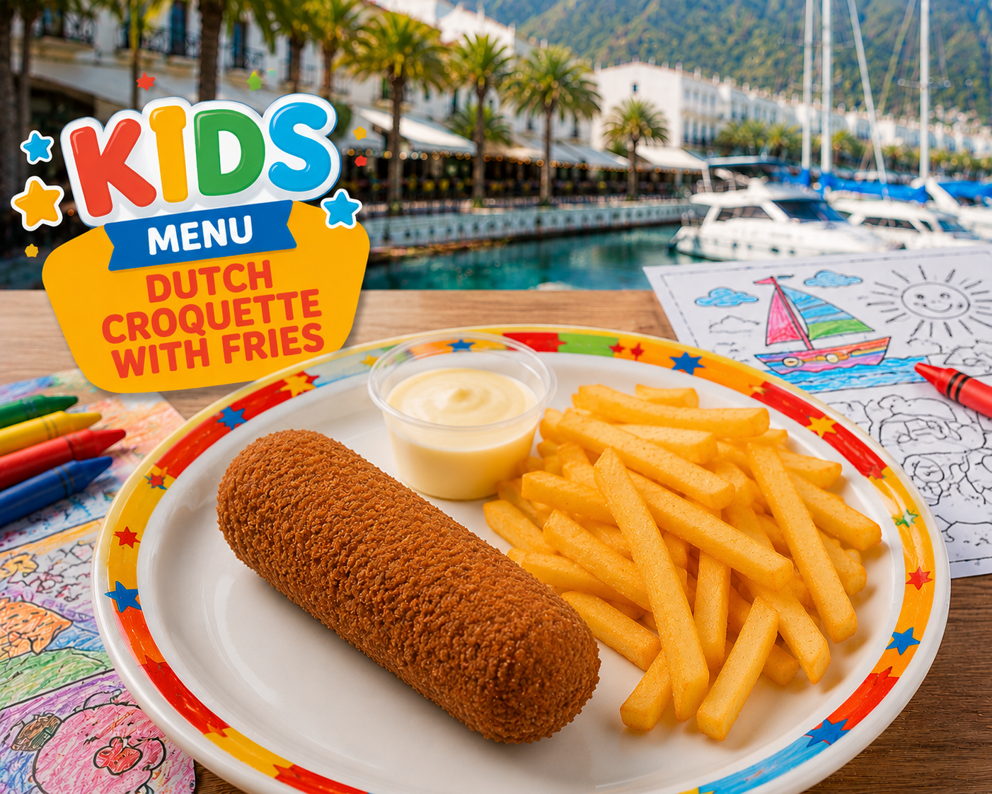 Dutch Croquette with Fries - menu - Shoarma la Marina