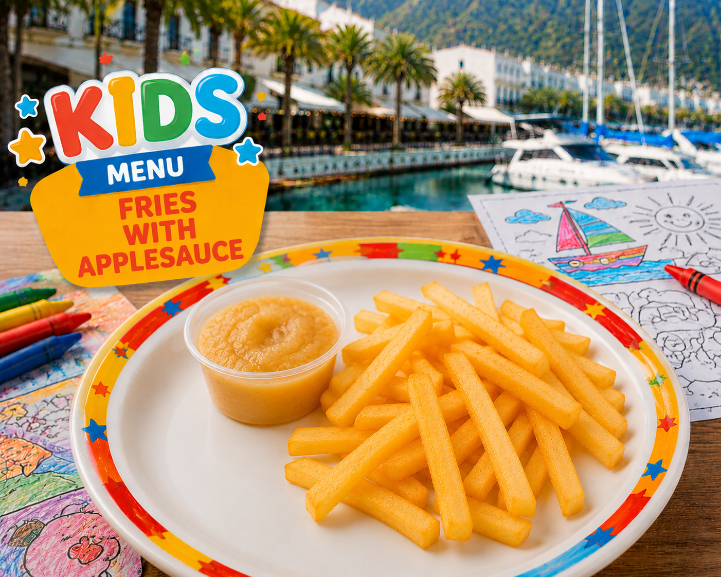 Fries with Applesauce - menu - Shoarma la Marina