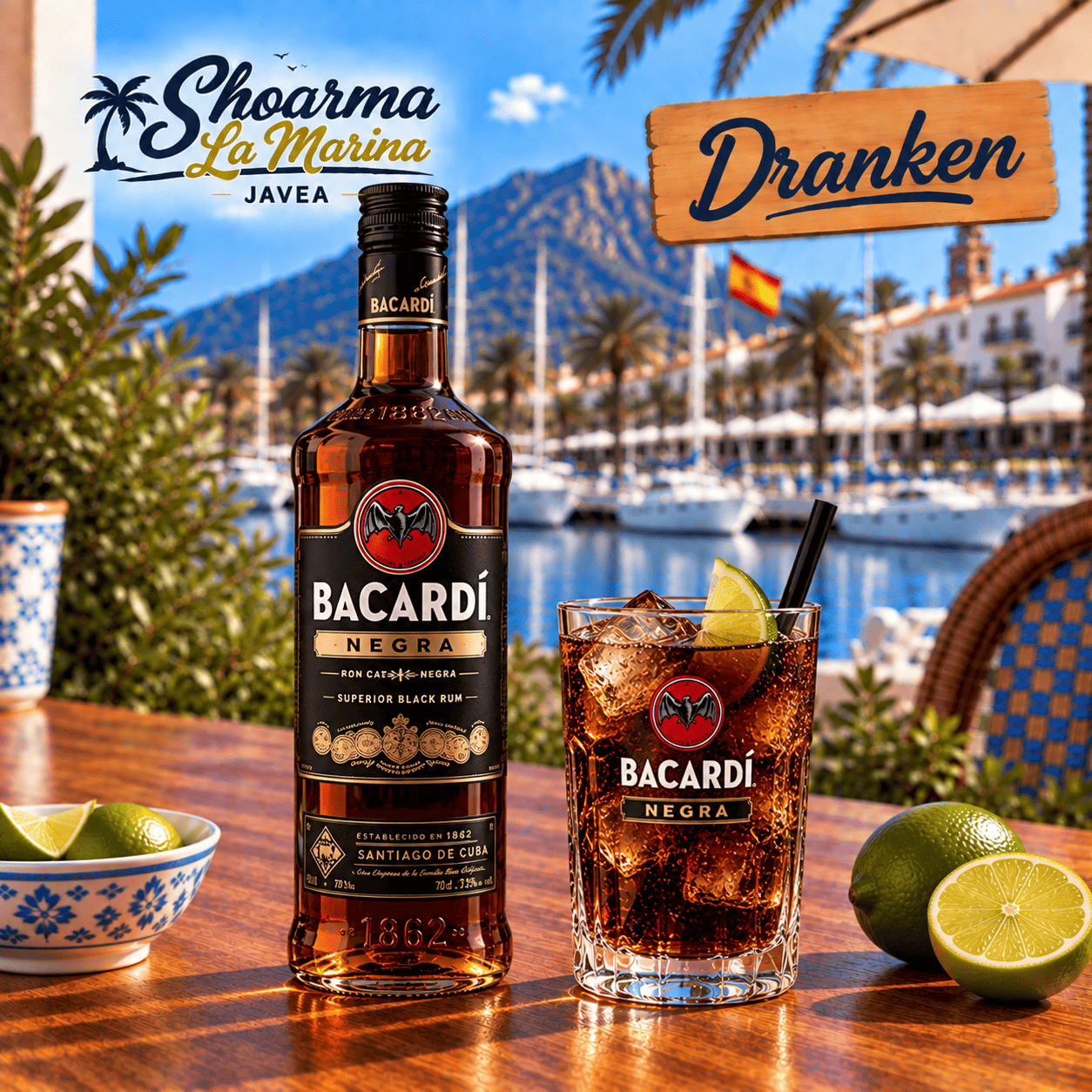 Glass Bacardi Negro