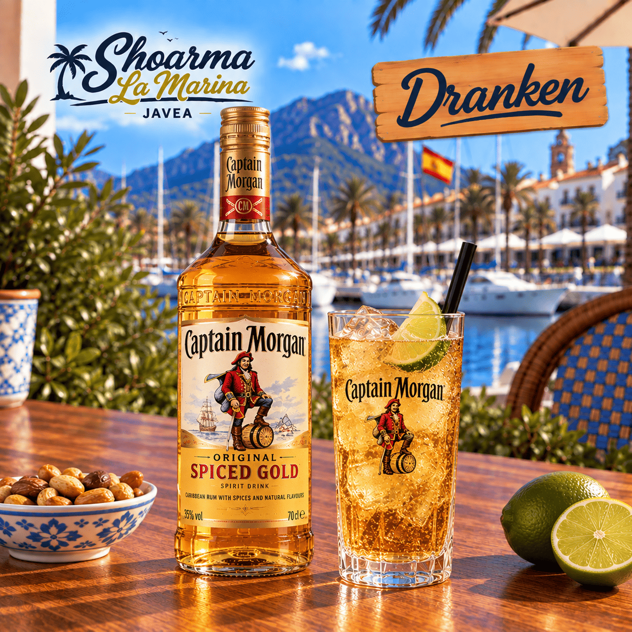 Glass Captain Morgan Golden Mix