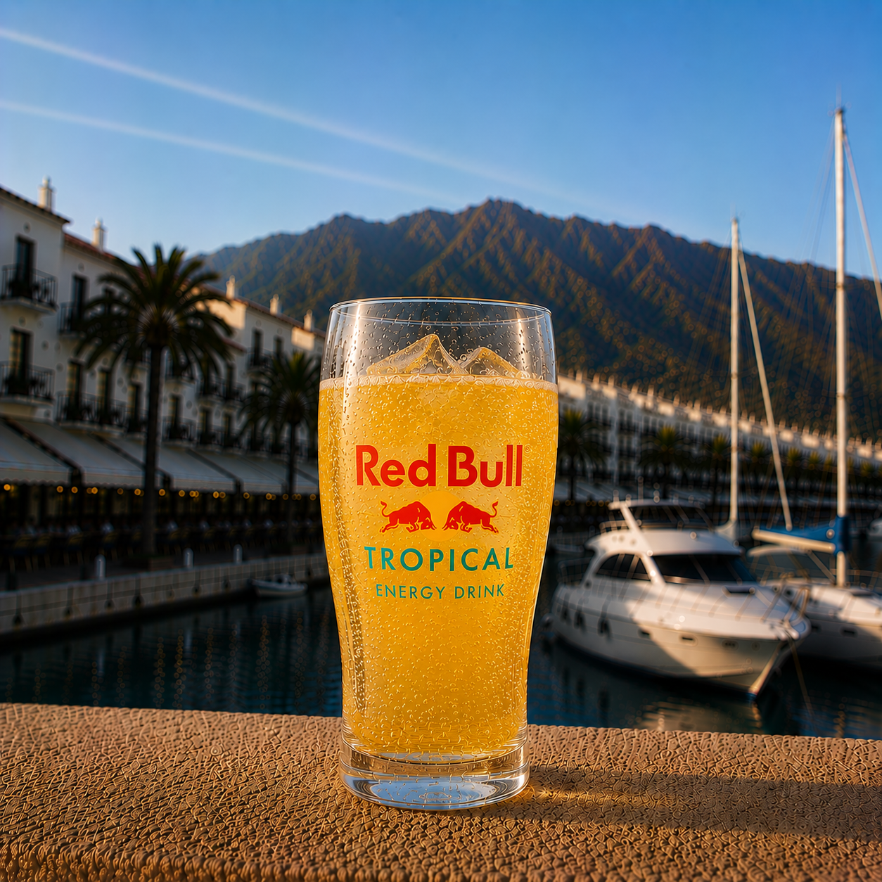 Can of Red Bull Tropical product