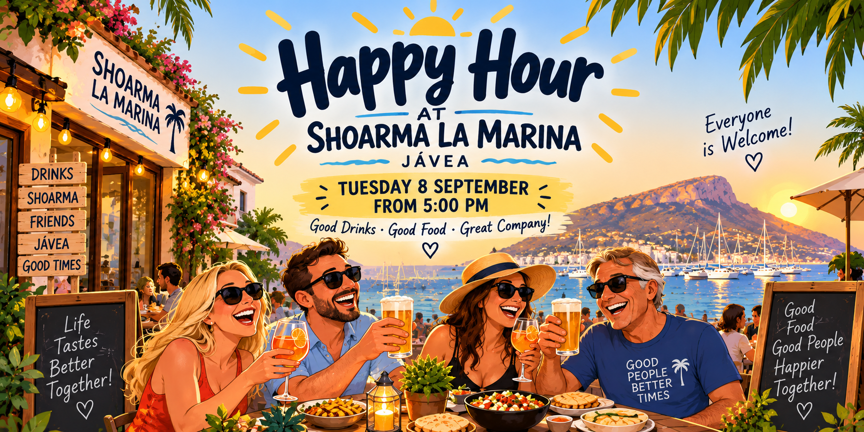 Happy Hour at Shoarma La Marina in Jávea