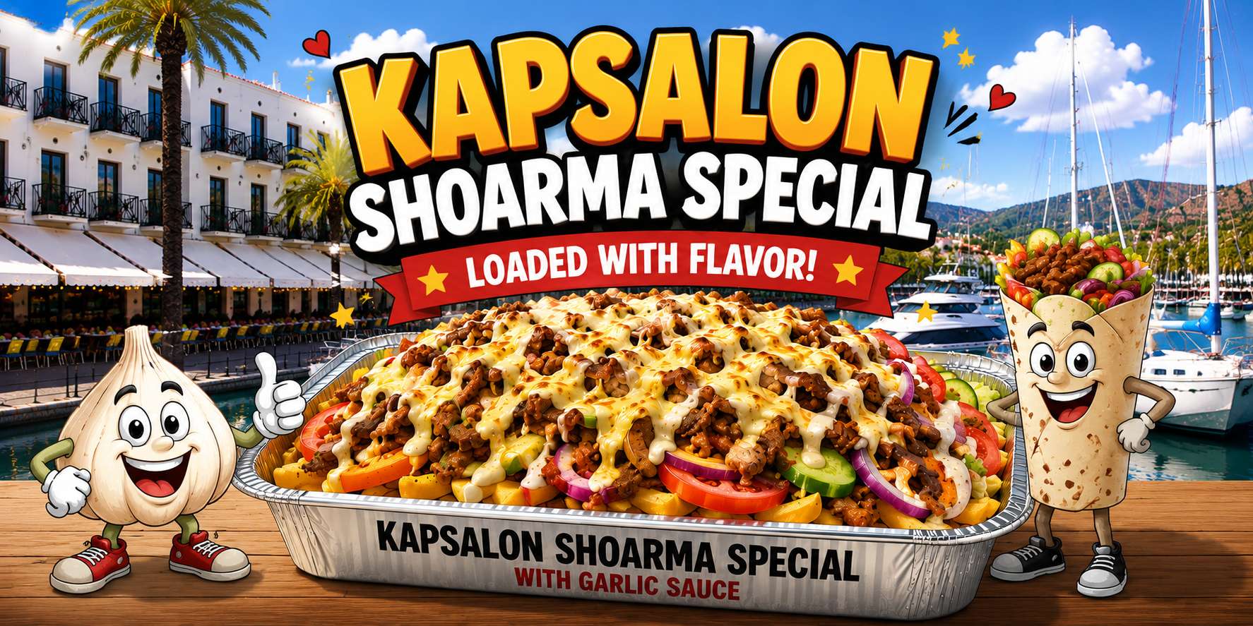 Kapsalon Shoarma Special, a complete meal packed with flavor