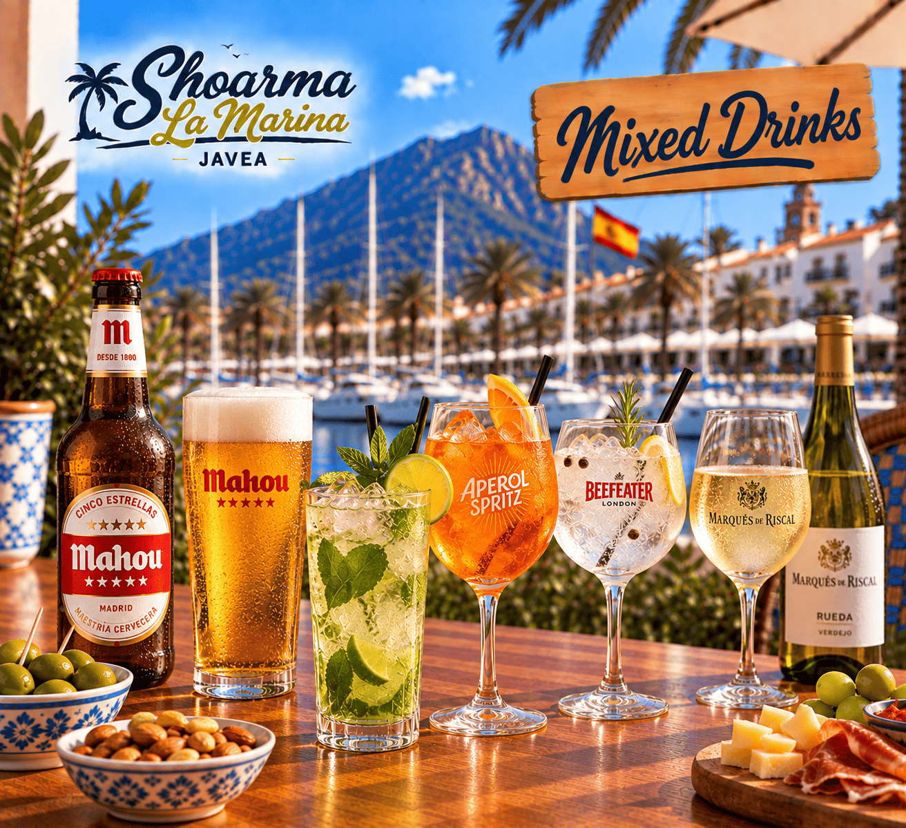 Mixed Drinks category menu