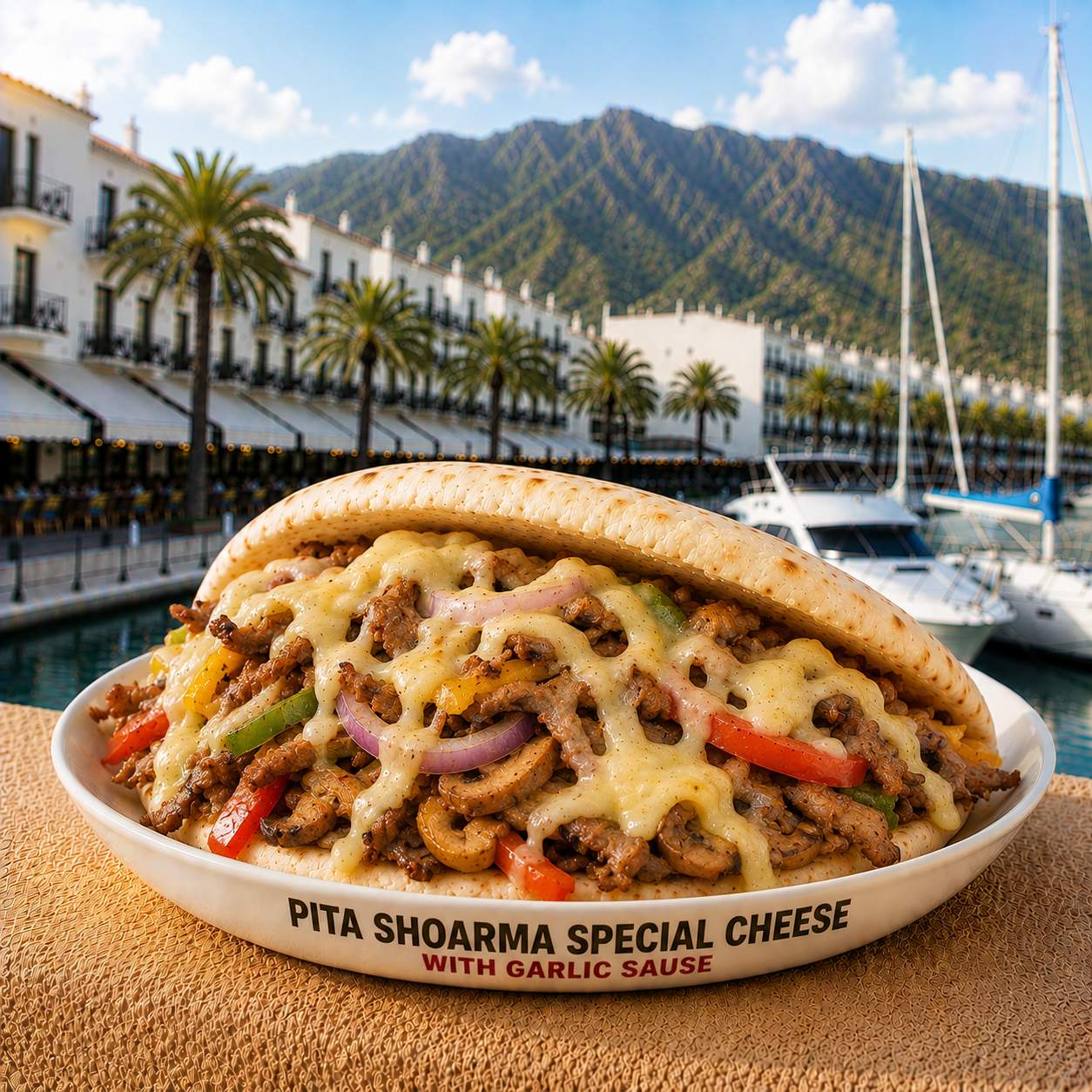 Pita shoarma special with cheese product