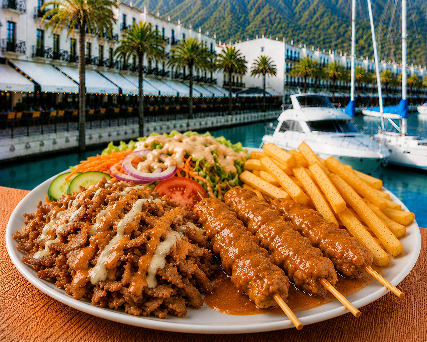 Shoarma & Satay Plate - menu - Shoarma la Marina