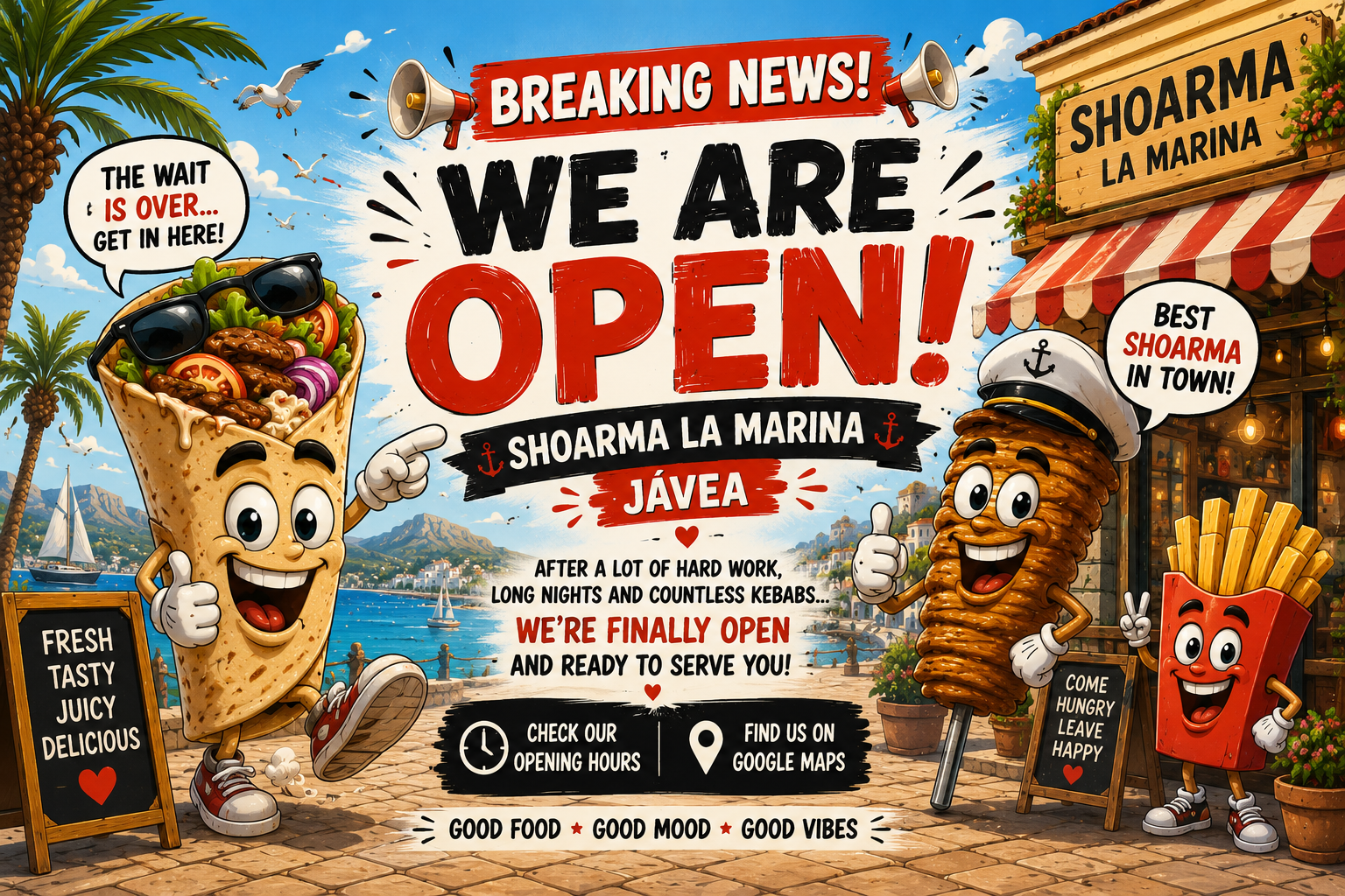 Shoarma La Marina is OPEN!