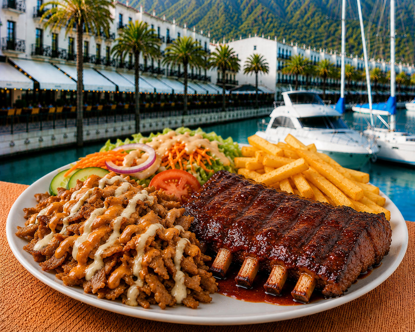 Spareribs & Shoarma Plate - menu - Shoarma la Marina