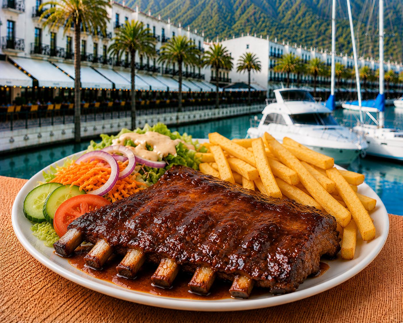 Spareribs plate - menu - Shoarma la Marina