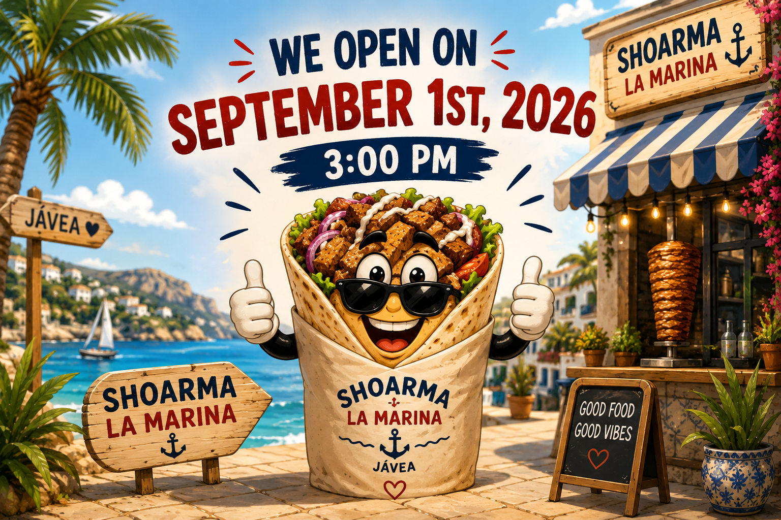 Sun, Sea & Shoarma – We’re Opening in Jávea!