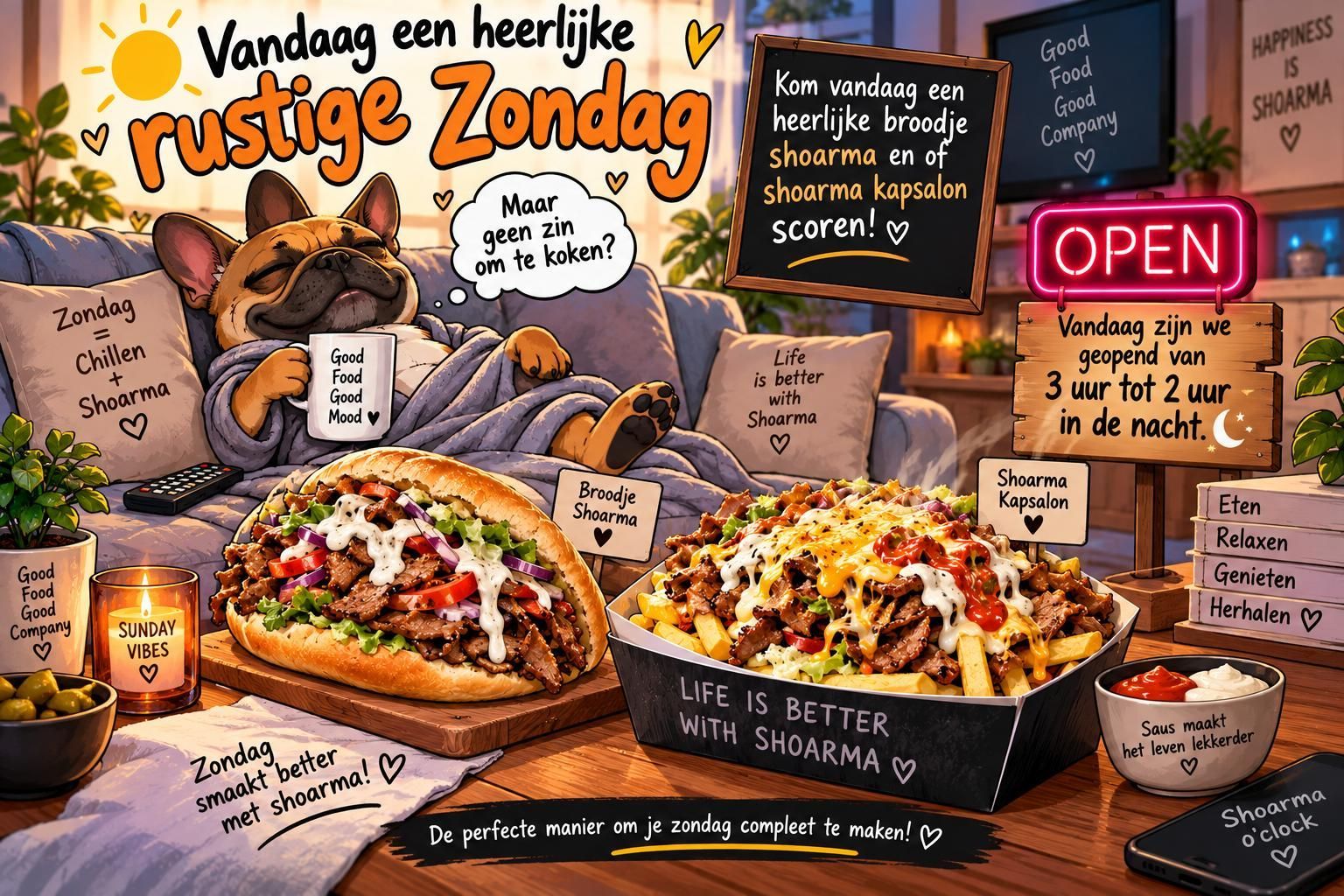 Vandaag is shoarma zondag