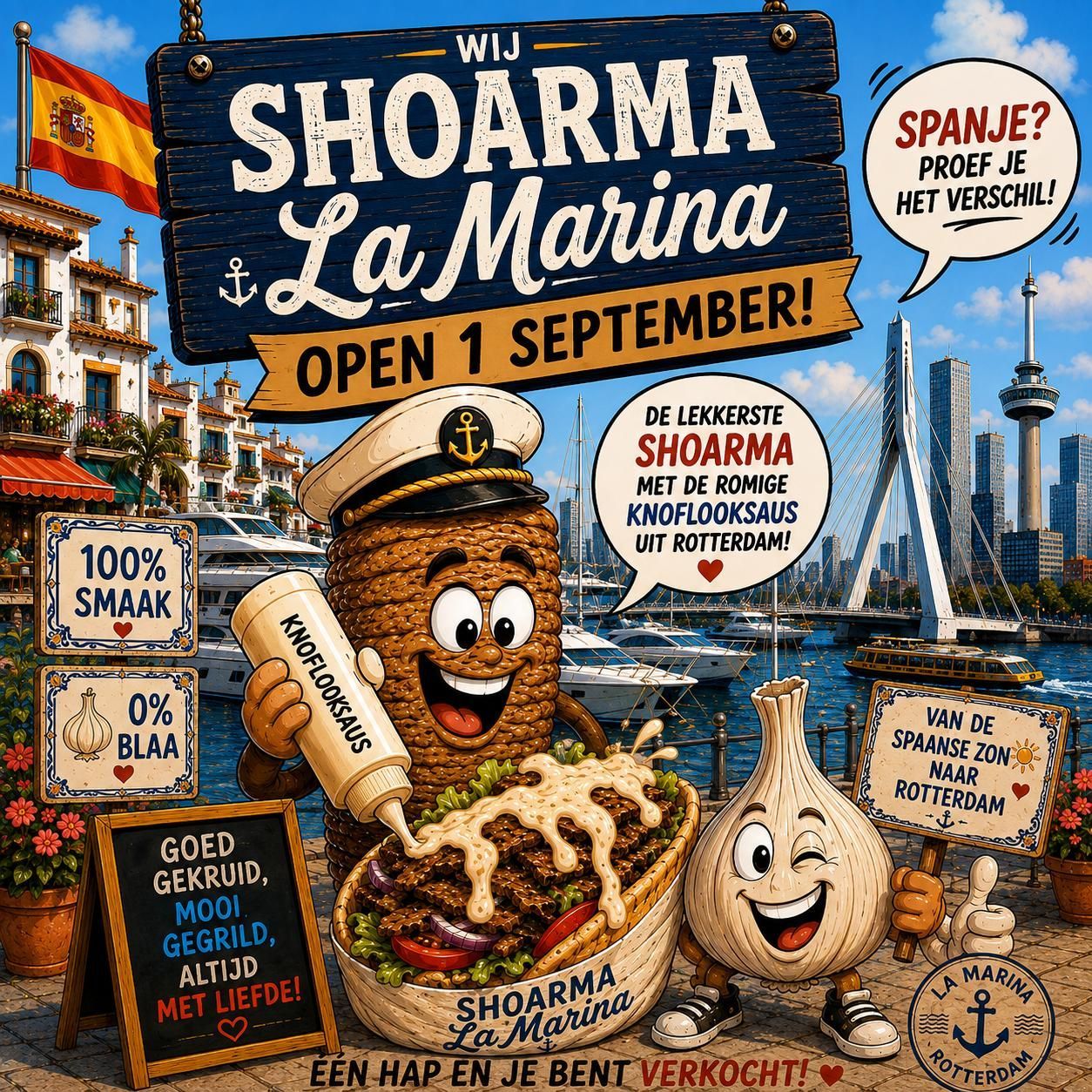 We gaan open 1 september Shoarma La Marina in Javea Spanje