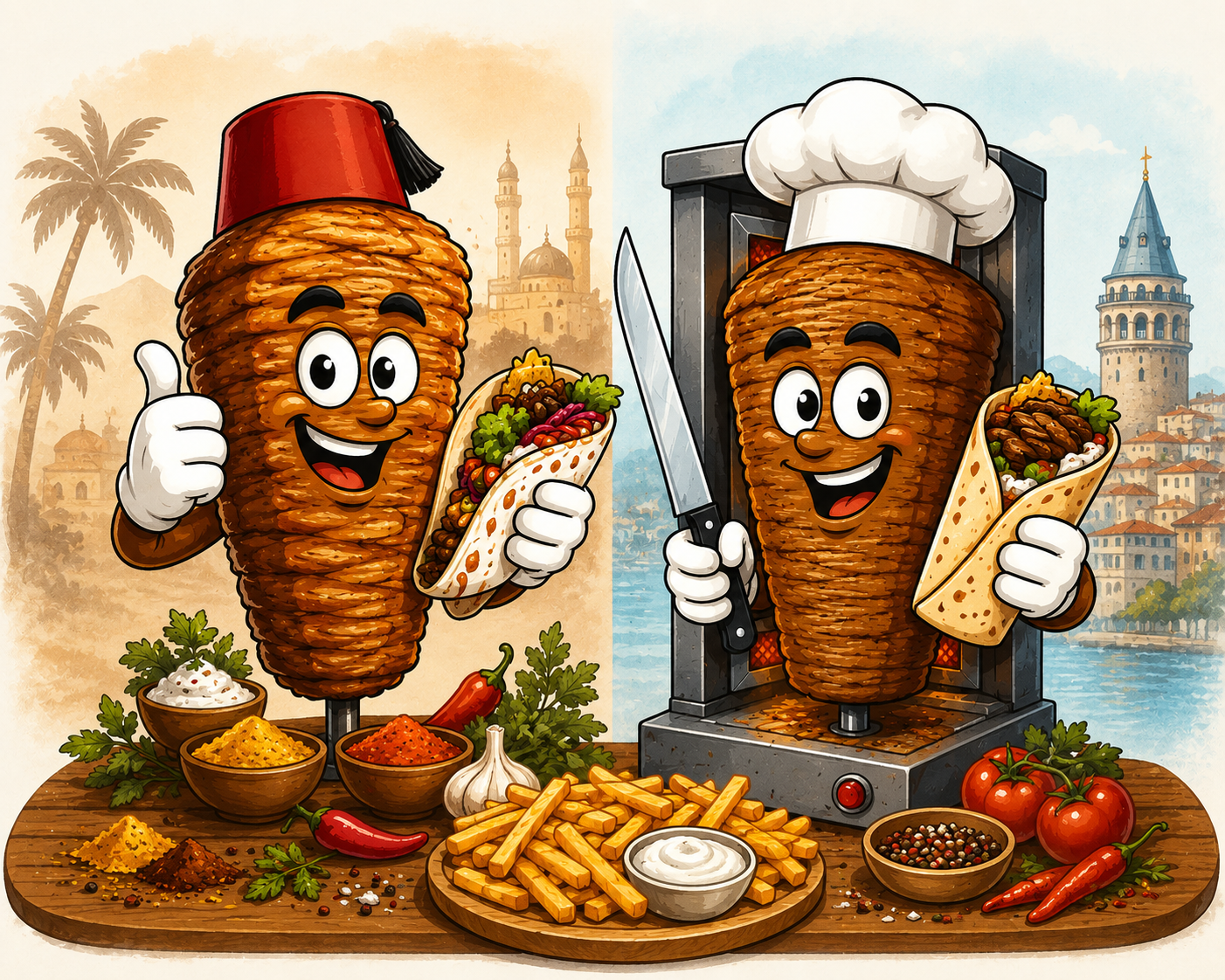What is the difference between Kebab and Shoarma