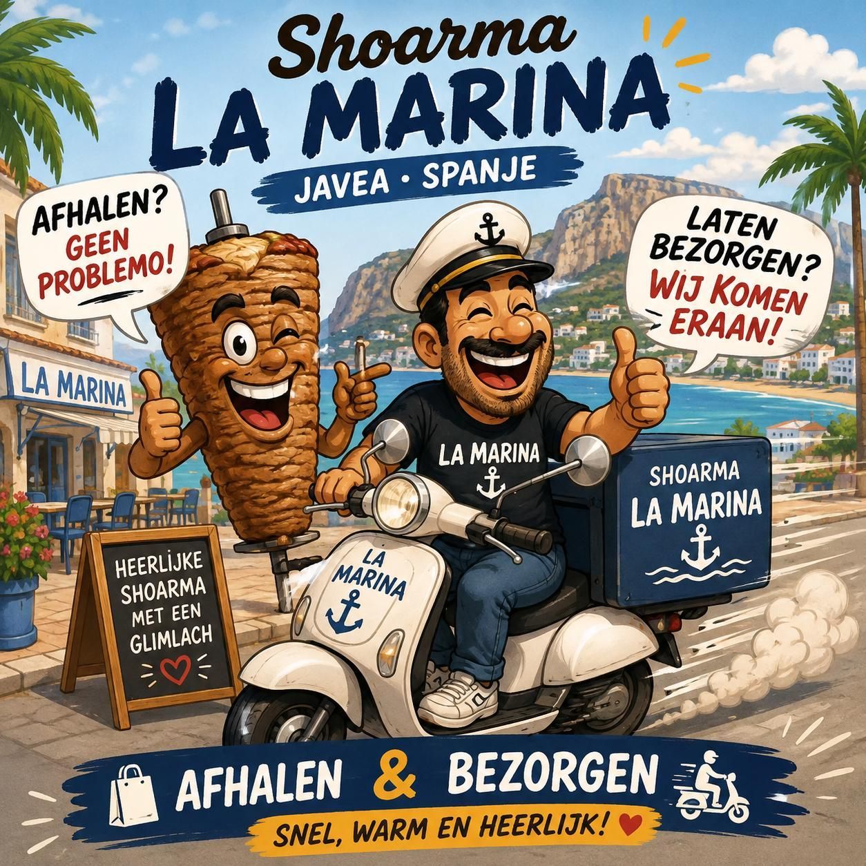 Wij bezorgen in javea Spanje - Shoarma la Marina
