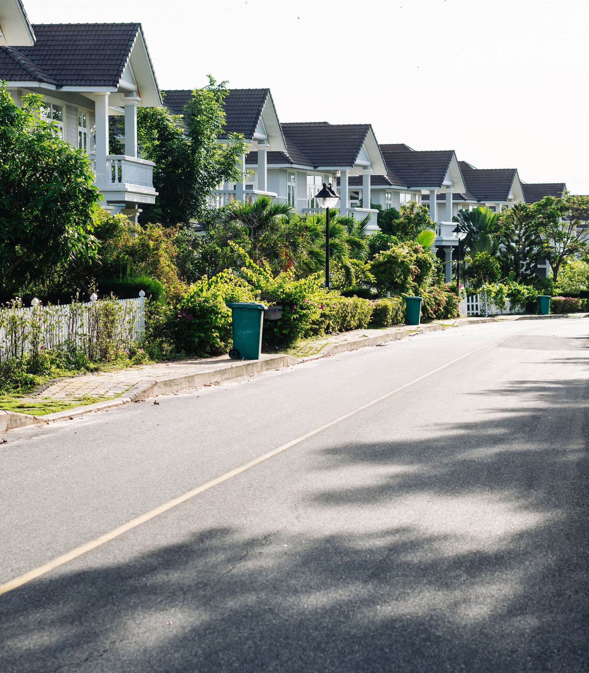 asphalt walking path