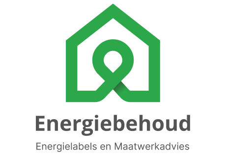 Green house logo with intertwined loop, 