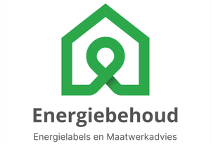 Green house logo with intertwined loop, 