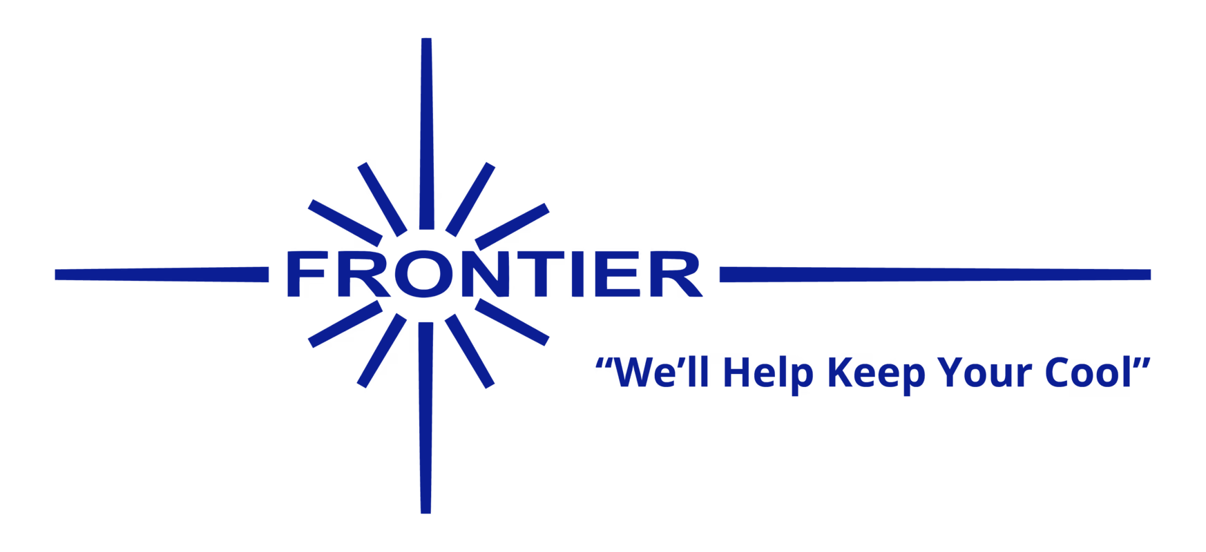 Frontier logo with a starburst, text