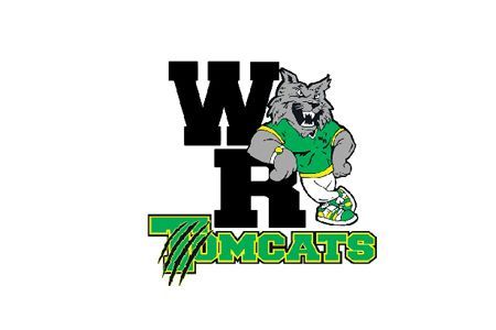 WCH Wildcats logo with a gray wildcat mascot in a green shirt, black block letters, and green-yellow text