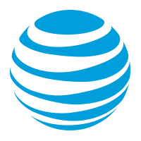 AT&T blue striped globe logo