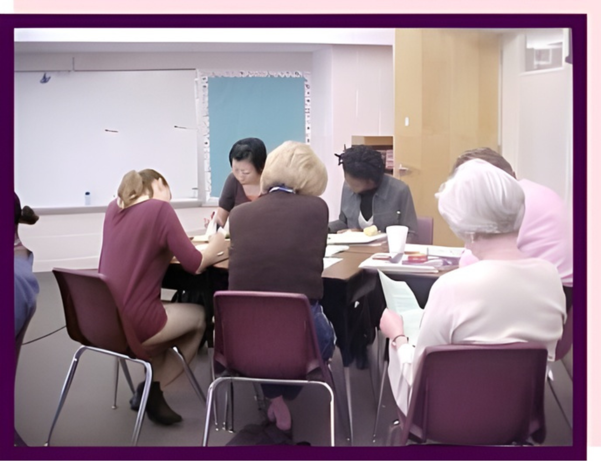 School leadership team collaborating during professional development workshop