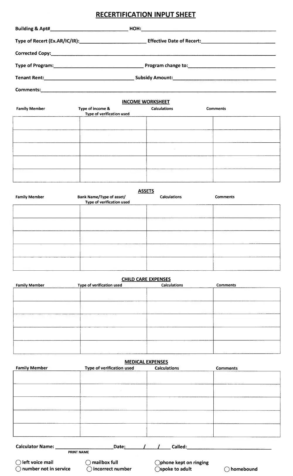 Blank black-and-white education form with labeled fields and tables for student information and courses