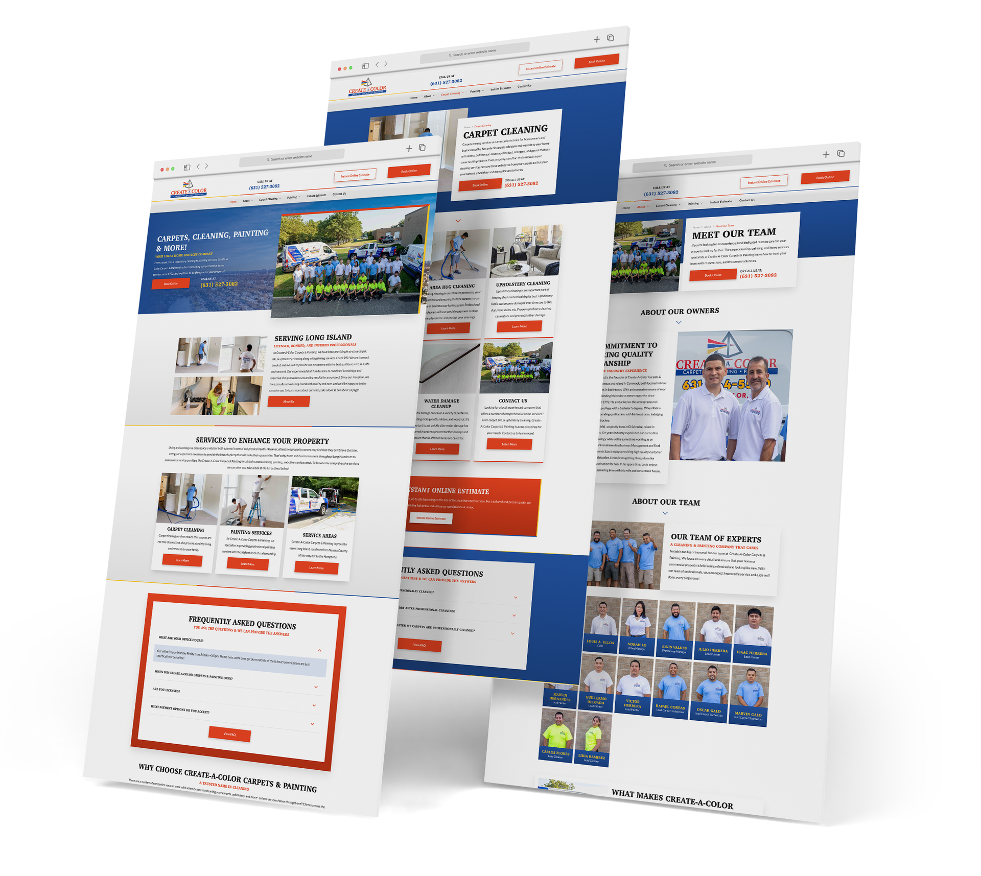 Create-a-Color website screen grabs