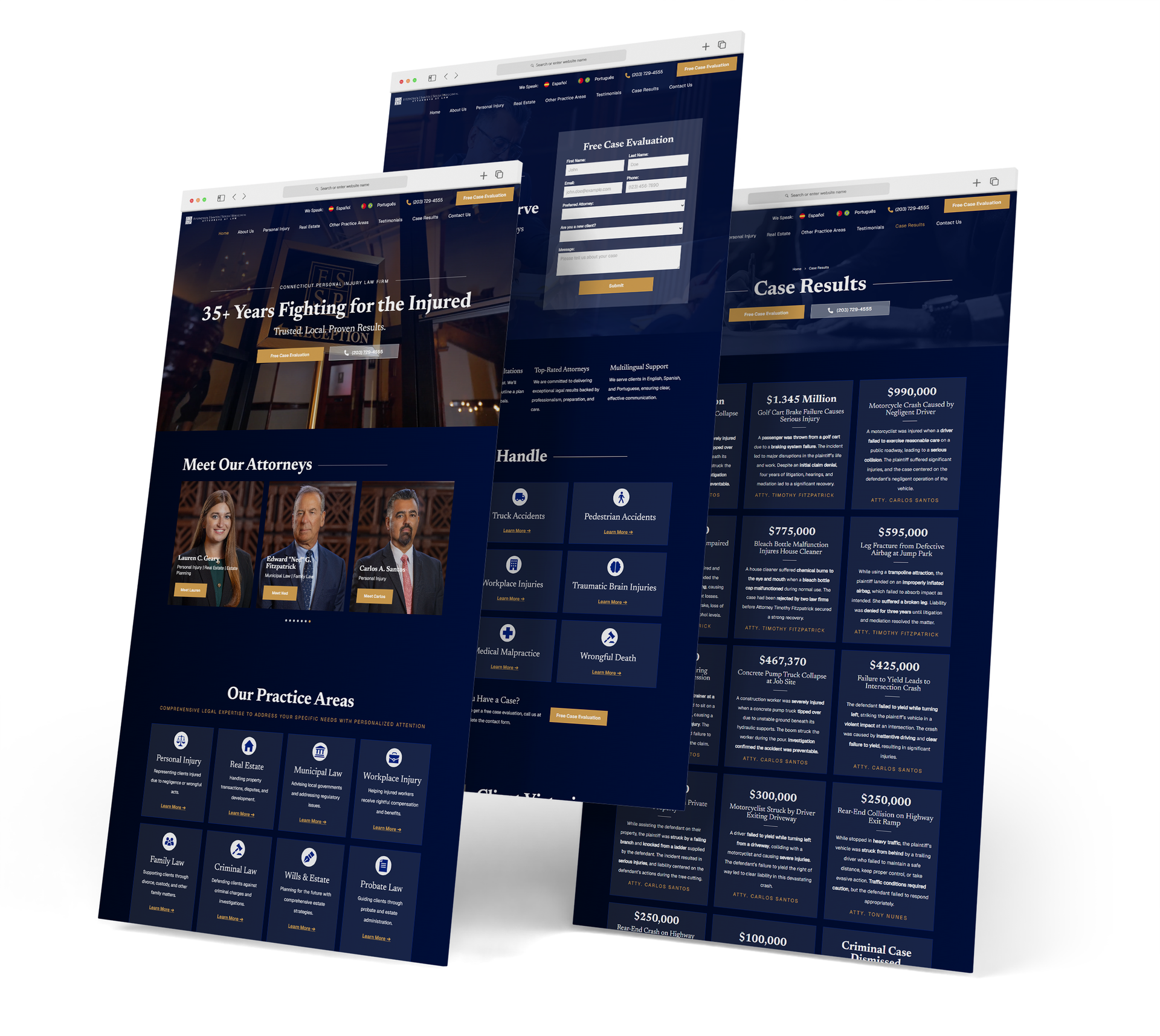 FSSP Law website screen grabs.