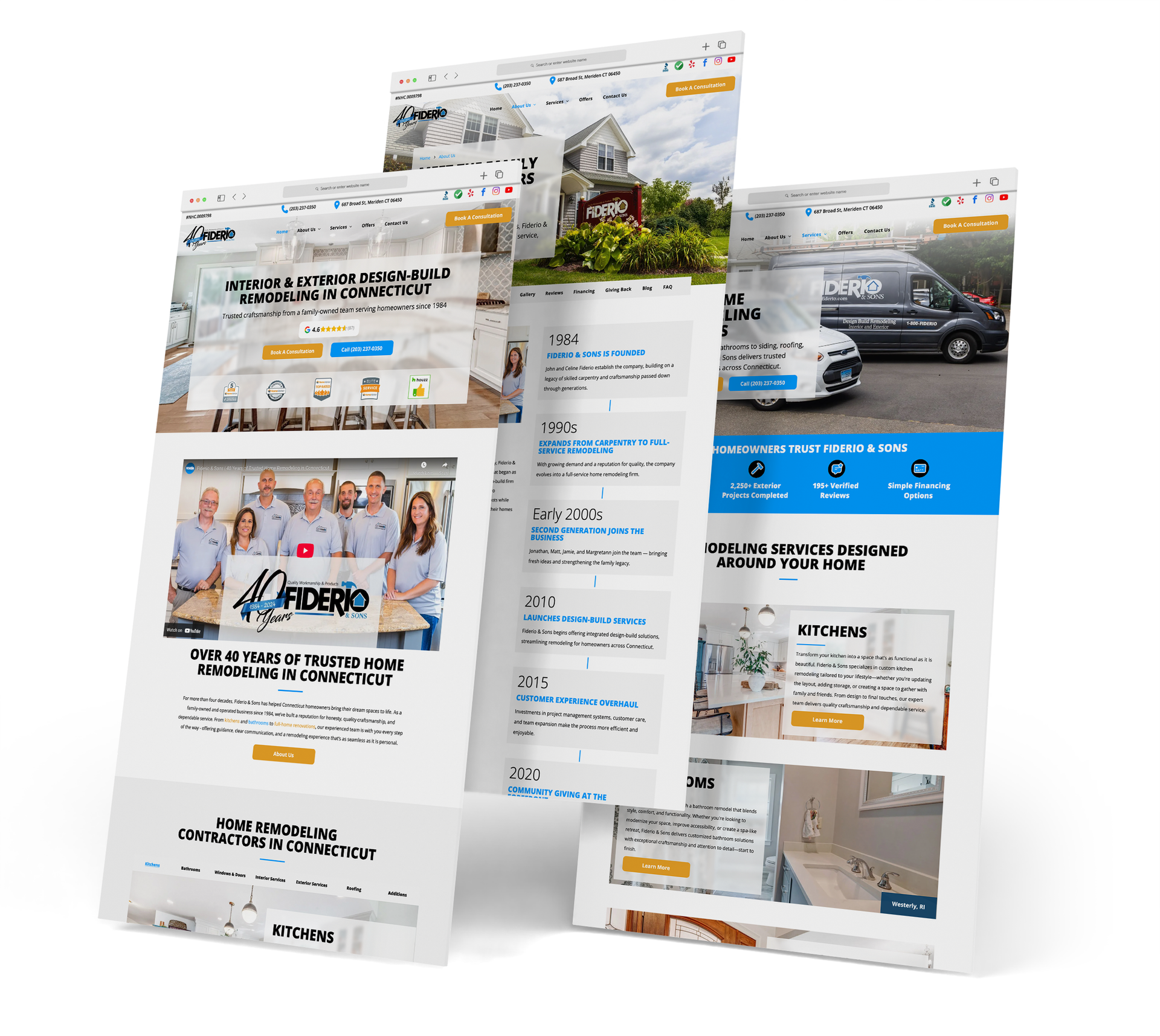 Fiderio & Sons website screen grabs