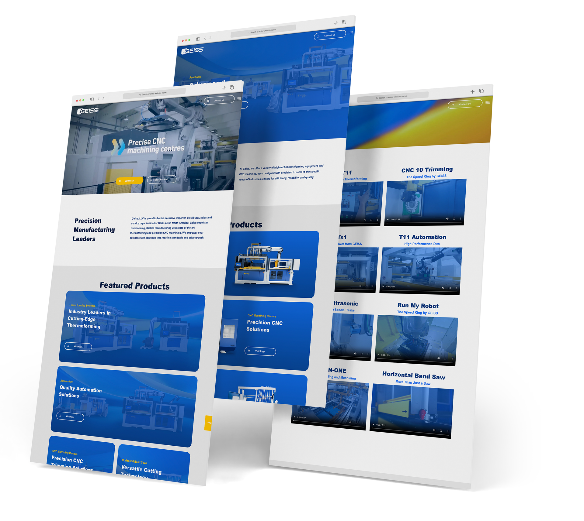 Geiss website screen grabs