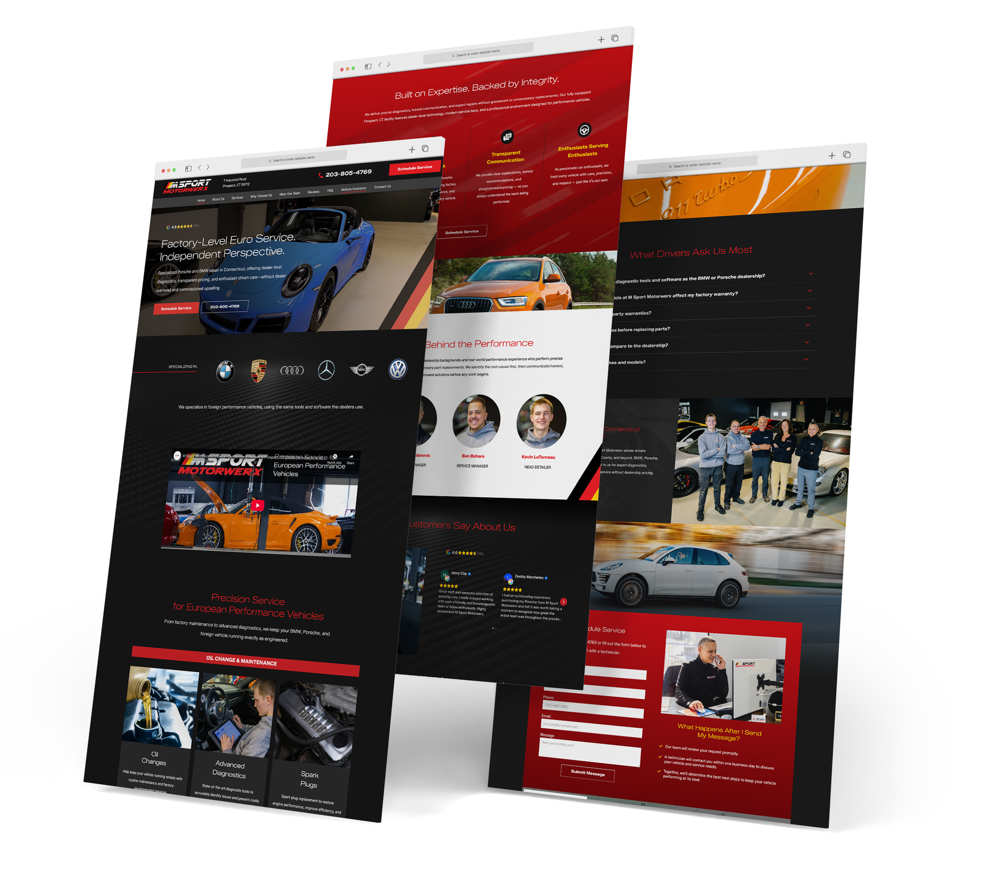 M Sport Motorwerx website screen grabs.