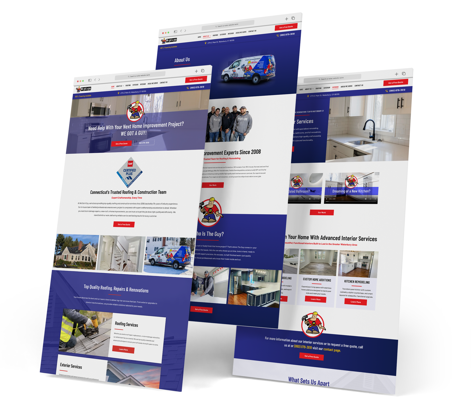 We Got a Guy website screen grabs