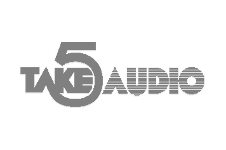 Gray logo of the words