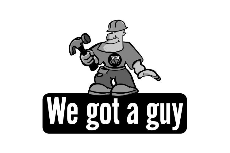 Construction worker holding a hammer, standing above