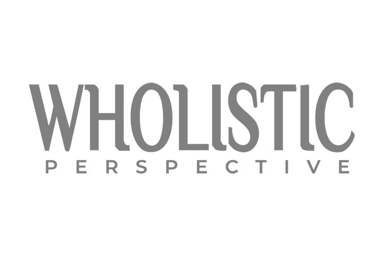 Logo with gray text: