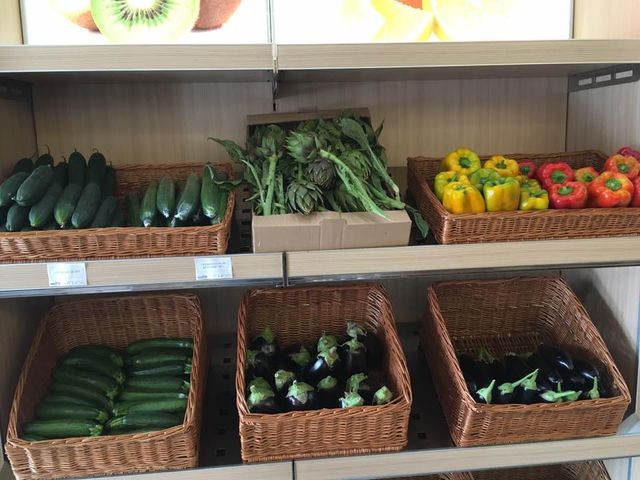 courgettes and peppers