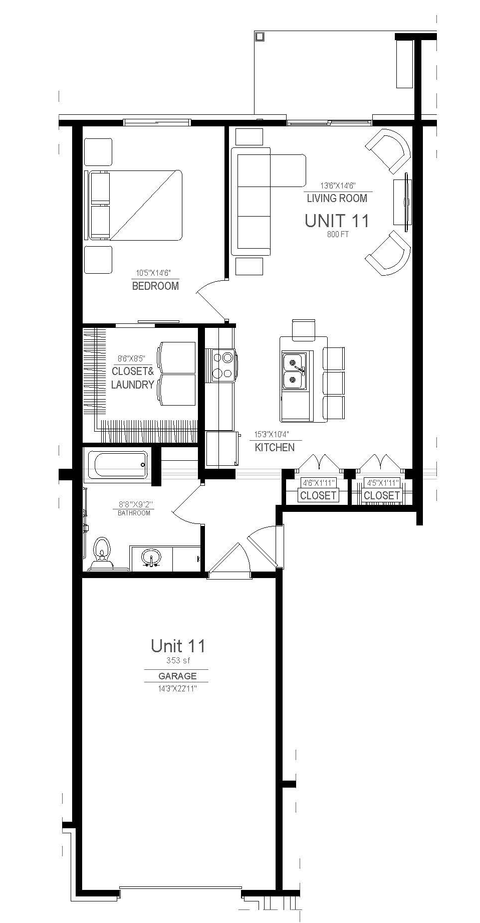 1 bed 2 bath Legacy Creekside Apartments Floor Plans