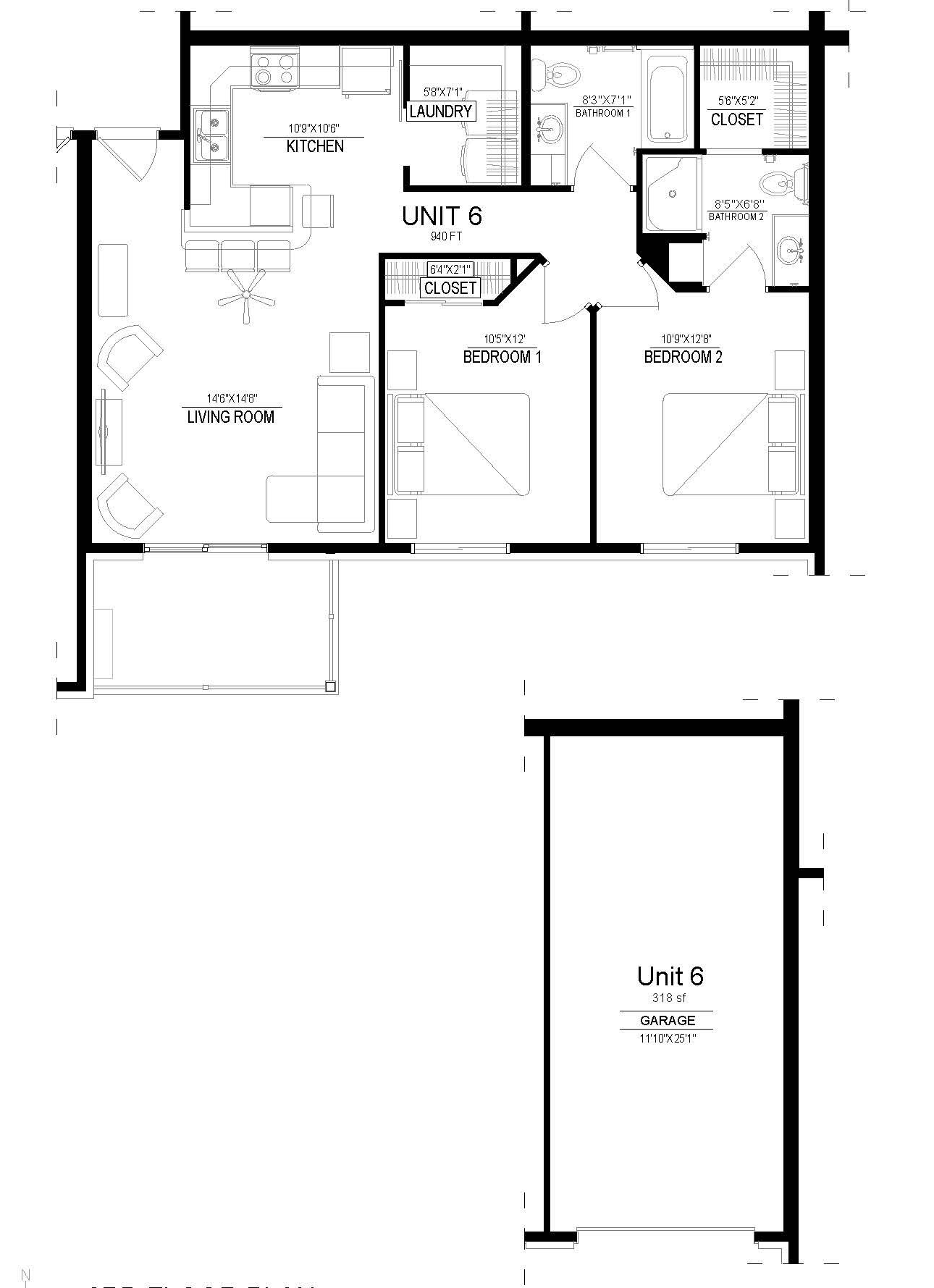 2 bed 2 bath Legacy Creekside Apartments Floor Plans